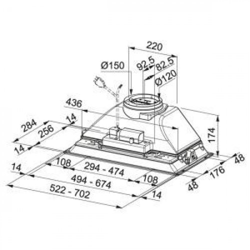 Витяжка вбудована Franke Box FBI 722H (305.0545.455)