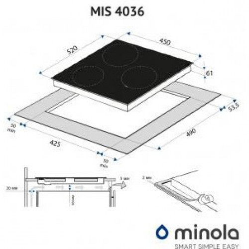 Варильная поверхность электрическая Minola MIS 4036 KBL