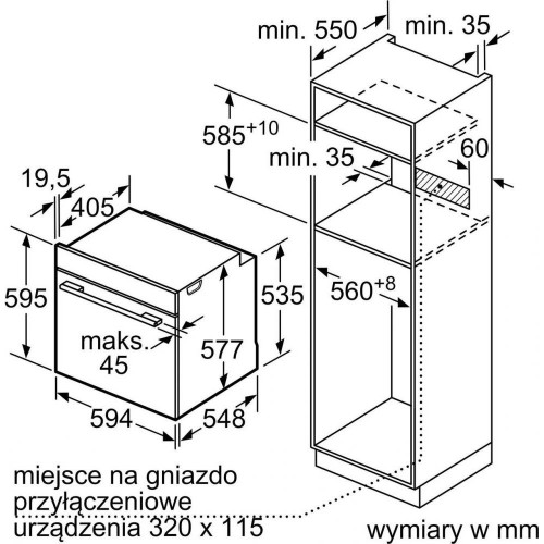 Духовка електрична Bosch HBG635NS1