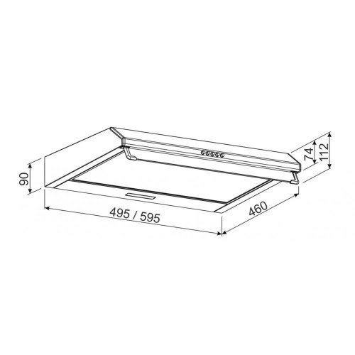 Витяжка пласка Jantar ST I LED 60 BR