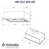 Витяжка вбудована Minola HBI 5327 I 800 LED