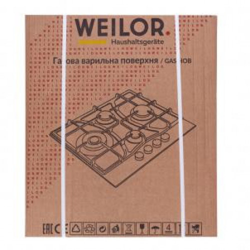 Поверхня газова на склі WEILOR GG W 614 WH