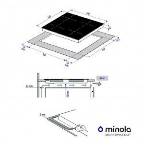 Варильная поверхность электрическая Minola MI 6042 GBL