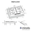 Варильная поверхность газовая Minola MGM 61404 WH