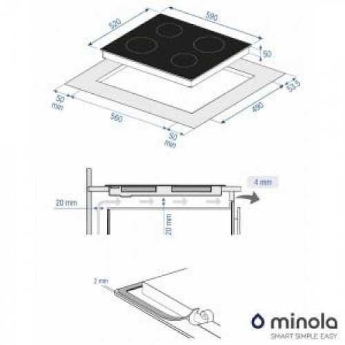 Варильна поверхня електрична Minola MVH 6041 RBL