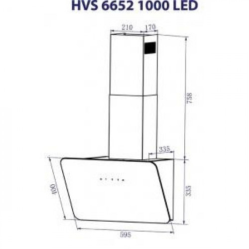 Витяжка похила Minola HVS 6652 WH 1000 LED