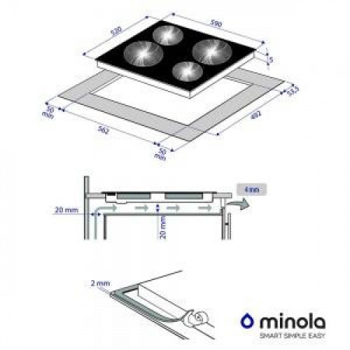 Варильна поверхня електрична Minola MVH 6033 GBL