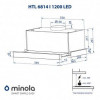 Вытяжная телескопическая Minola HTL 6814 WH 1200 LED
