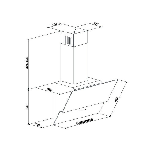 Витяжка похила Eleyus Element 700 60 BG