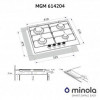 Варильная поверхность газовая Minola MGM 614204 BL