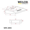 Витяжка плоска WEILOR WPL 5092 FBL