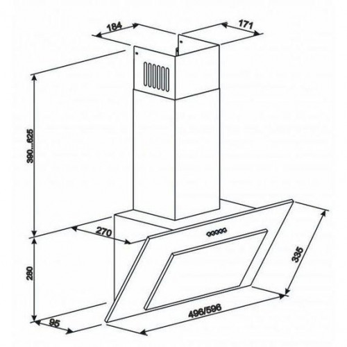 Витяжка похила Eleyus Vertical 700 60 BL