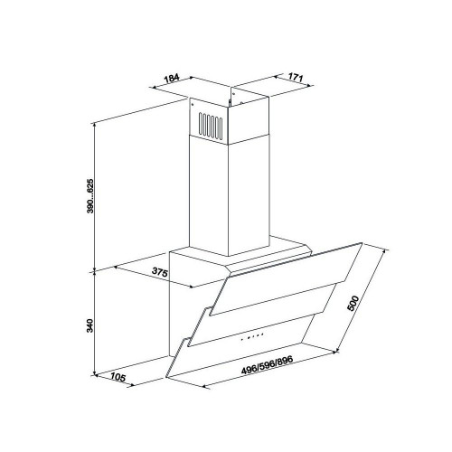 Витяжка похила Eleyus Fiona 700 60 WH