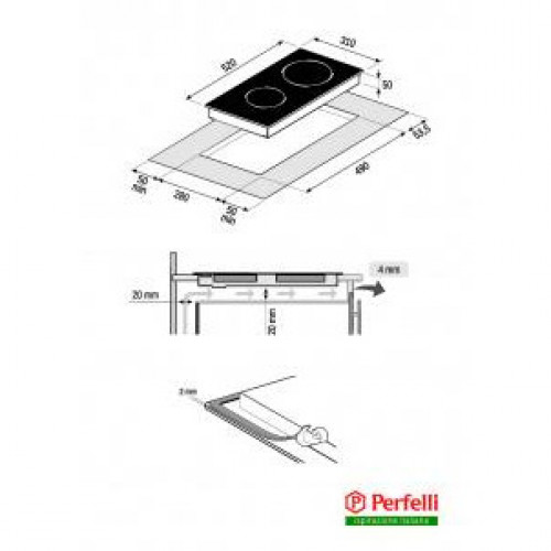 Варильная поверхность электрическая Perfelli HI 311 BL