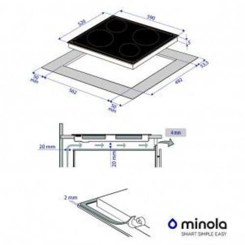 Варильна поверхня електрична Minola MVH 6032 GBL RUSTIC