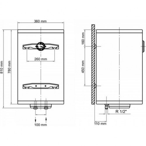 Водонагрівач (бойлер) електричний накопичувальний ARTI WHV Slim 50L/1