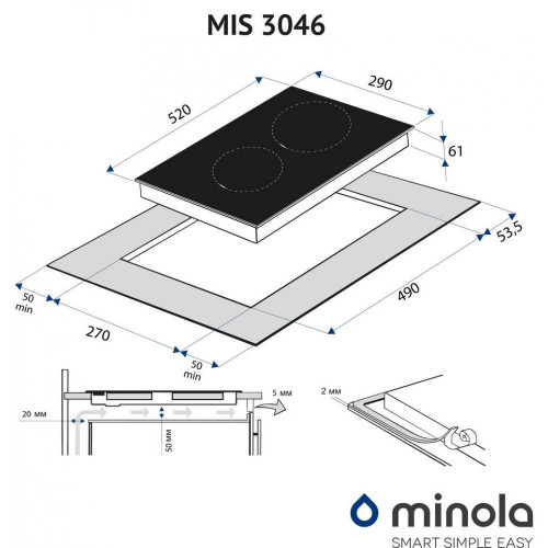 Варильная поверхность электрическая Minola MIS 3046 KWH