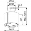 Витяжка декоративная Franke FSMS F42 SS/BK MATT (345.0654.870)