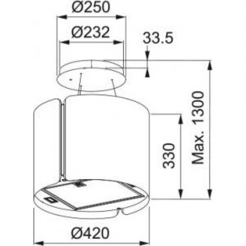 Витяжка декоративная Franke FSMS F42 SS/BK MATT (345.0654.870)