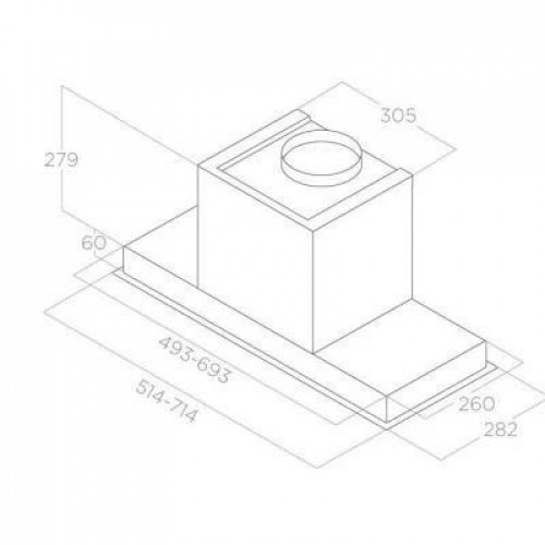 Витяжка вбудована Elica HIDDEN 2.0 IXGL/A/72