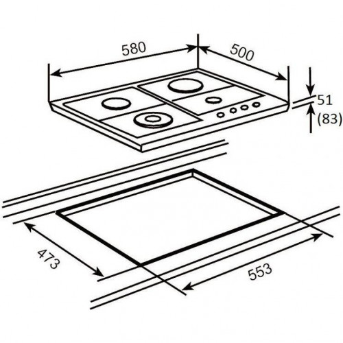 Варильная поверхность газовая Teka EH 60 4G AI AL TR CI INOX (40225052)