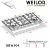 Варильная поверхность газовая Weilor GG W 904 BL