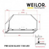 Витяжка вбудована Weilor PBE 6230 GLASS BL 1100 LED