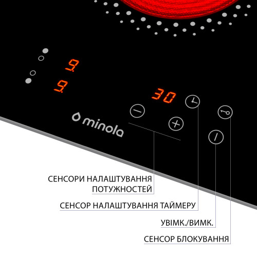 Варильная поверхность электрическая Minola MVH 3030 KBL