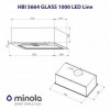 Витяжка вбудована Minola HBI 5664 WH GLASS 1000 LED Line
