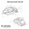 Витяжка вбудована Minola HBI 5262 GR GLASS 700 LED