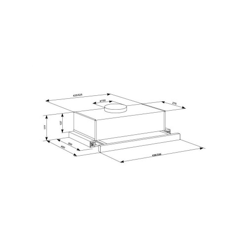 Витяжка телескопічна Eleyus Storm G 960 LED SMD 60 WH