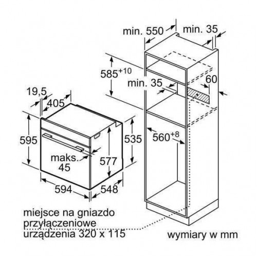 Духовка електрична Bosch HBG635BS1