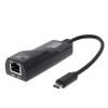 Адаптер USB Type-C - Gigabit Ethernet RJ45, чорний