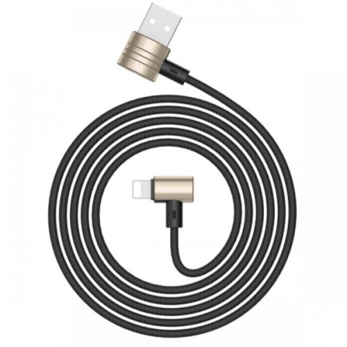 Кабель Baseus Magnet T-Type USB 2.0/micro USB-Lightning (Apple 8pin) 2.1A 1.2 м (CALTX-A1V), чорний/золотий