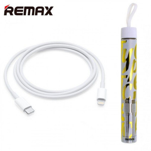 Кабель 2 in 1 USB-Lightning/Type-C Remax RC-037a (1.0м), білий