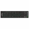 Наклейки на клавіатуру Grand-X protection 68 keys Cyrillic green, Latin white GXDPGW