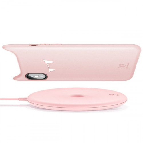 Бездротова зарядка Baseus Donut (WXTTQ-04) для телефонів iOS/Android, рожевий