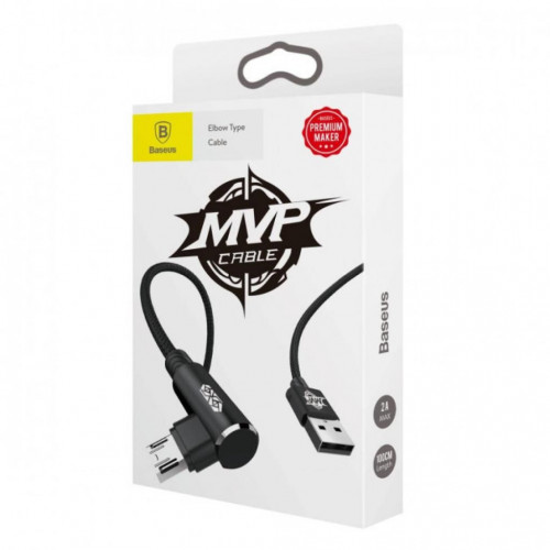 Кабель Baseus MVP Elbow Lightning 1.5A 2M (CALMVP-A01), чорний