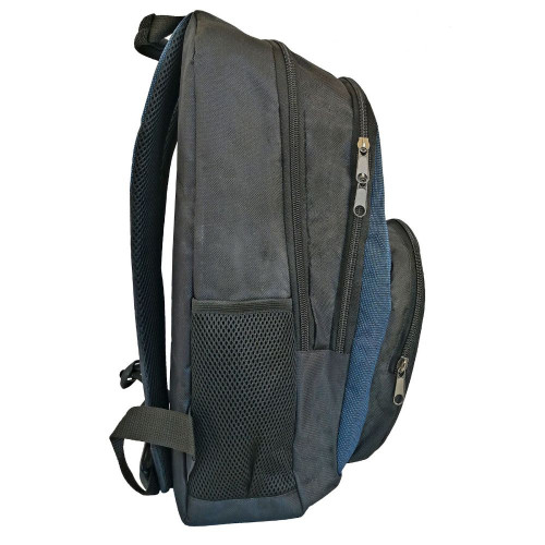 Рюкзак LNT BN115G-DB, поліестер, чорний + синя вставка, до 15.6”