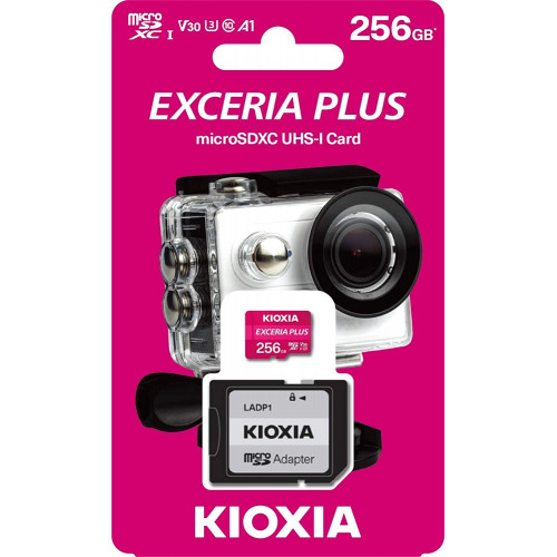 Secure Digital (microSDHC) пам'ять 256GB Kioxia Exceria Plus (LMPL1M256GG2) (Class10 UHS I)