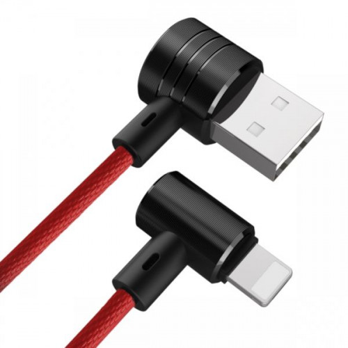 Кабель Baseus Magnet T-Type USB 2.0/micro USB-Lightning (Apple 8pin) 2.1A 1.2 м (CALTX-A09), червоний/чорний