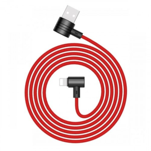 Кабель Baseus Magnet T-Type USB 2.0/micro USB-Lightning (Apple 8pin) 2.1A 1.2 м (CALTX-A09), червоний/чорний