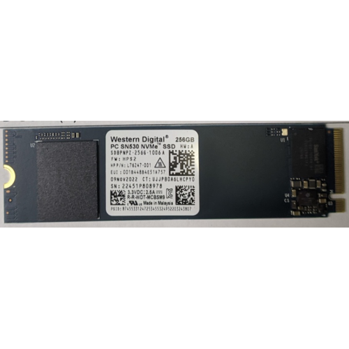 Накопичувач SSD M.2 256GB NVMe 2280 WD Gen3 (SDBPNPZ-256G-1006)