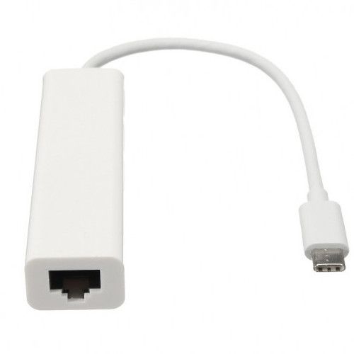 Адаптер USB Type-C - Ethernet, білий (USB)
