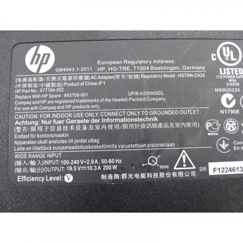Блок живлення для ноутбука HP 19,5v-10,3A 200w (HSTNN-CA24)