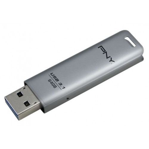 Флешка 64GB PNY Elite Steel (FD64GESTEEL31G-EF) (USB 3.1), сірий