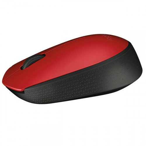 Миша 3 кноп. Logitech M171 бездротова (USB), червоний/чорний