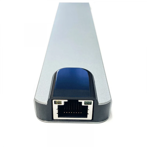 Адаптер 8 in 1 Type-C to Type-C, HDMI, 2xUSB3.0, PD, LAN(RJ45), SD/TF