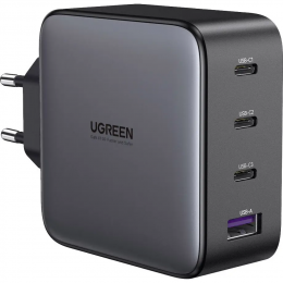 Мережевий зарядний пристрій Ugreen GaN X Fast Charger 4 USB (3хType-C/1xUSB, 100W) (UA)