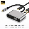 Адаптер Type-C to HDMI 4K, VGA, PD, USB3.0
